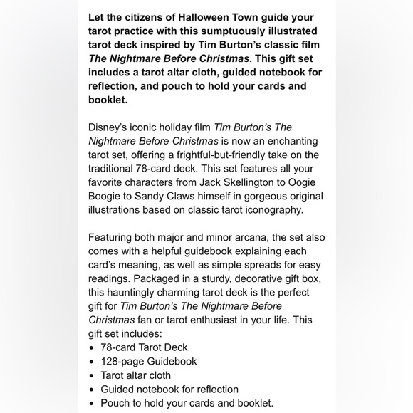 The Nightmare Before Christmas Tarot Deck and Guidebook Gift NWT - Picture 13 of 14